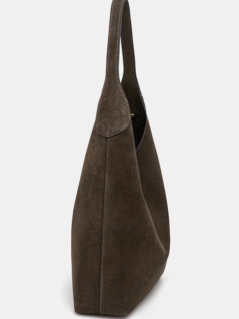 Coach torebka zamszowa Brooklyn kolor zielony CW636 - zdjęcie produktu nr 2