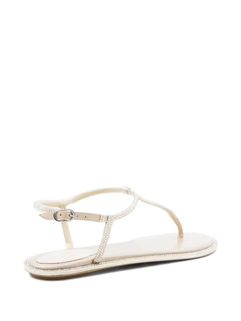 René Caovilla Diana embellished-strap sandals - Neutrals