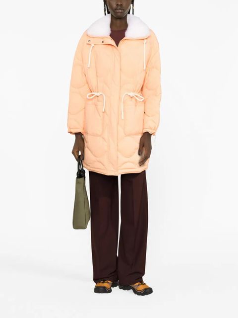 Yves Salomon quilted drawstring-waist coat - Orange