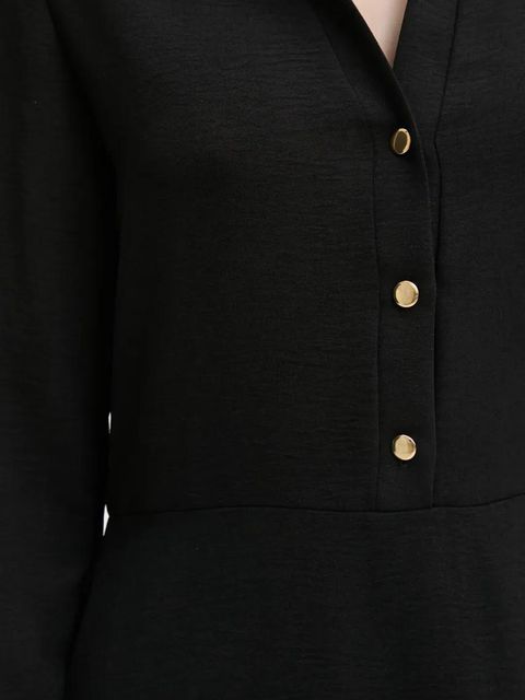 Morgan sukienka RBREST kolor czarny mini rozkloszowana RBREST