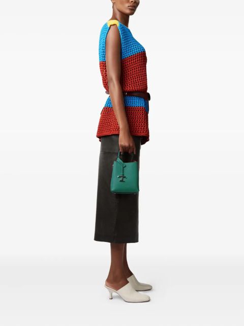 Tod's T-logo pebble-grain bucket bag - Green - zdjęcie produktu nr 2