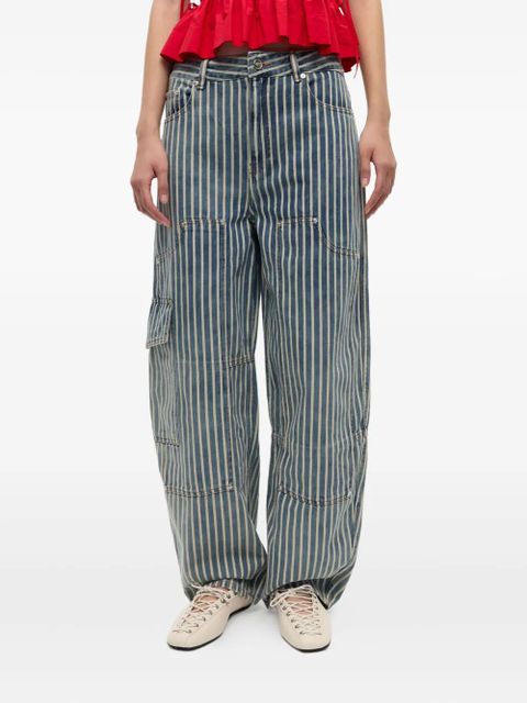 GANNI striped jeans - Blue