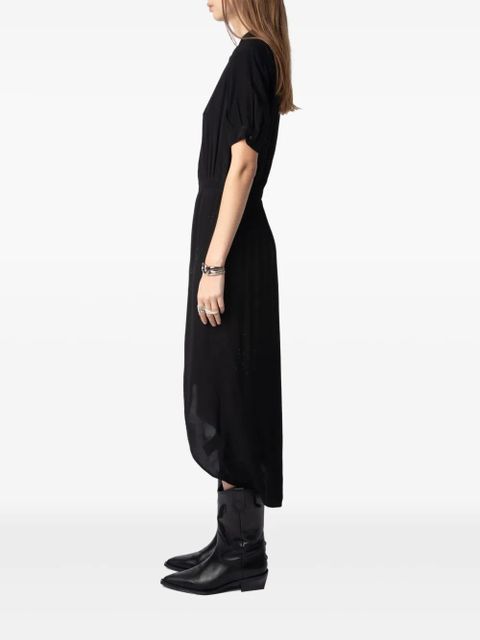 Zadig&Voltaire Romaz Strass midi dress - Black
