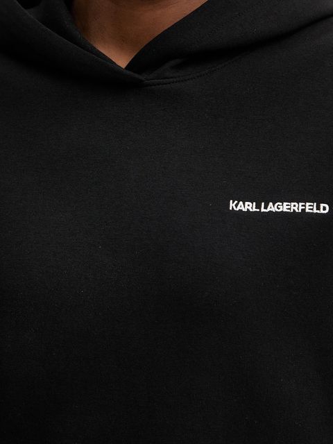 Karl Lagerfeld bluza damska kolor czarny z aplikacją B1W20023