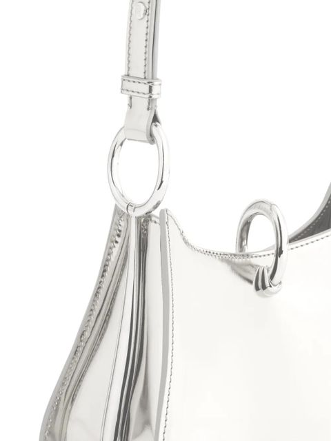 Rabanne ring-detail leather shoulder bag - Silver - zdjęcie produktu nr 2