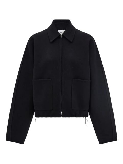 Ferragamo zip-up drawstring bomber jacket - Black - zdjęcie produktu nr 1
