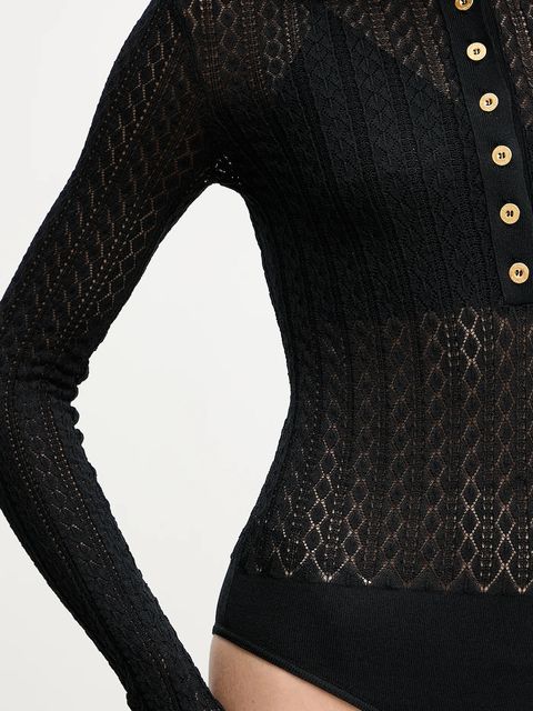 Elisabetta Franchi body damskie kolor czarny BK66T51E3