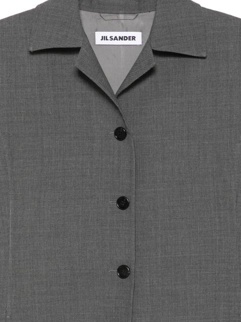 Jil Sander pocket buttoned coat - Grey