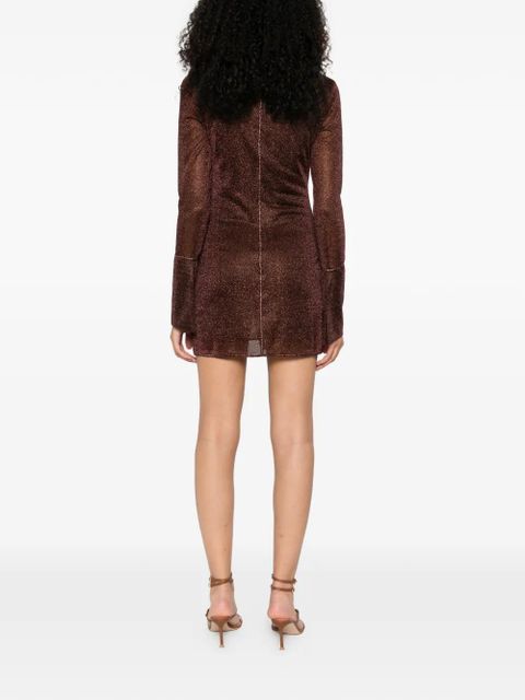 Oséree long-sleeve mini dress - Brown