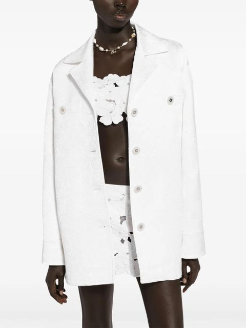 Dolce & Gabbana floral-embroidery miniskirt - White