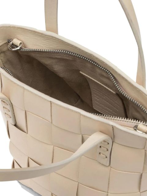 DRAGON DIFFUSION mini Japan woven leather tote bag - Neutrals