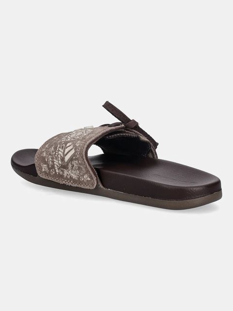 adidas klapki zamszowe Adilette Comfort damskie kolor brązowy JS4597 - zdjęcie produktu nr 2
