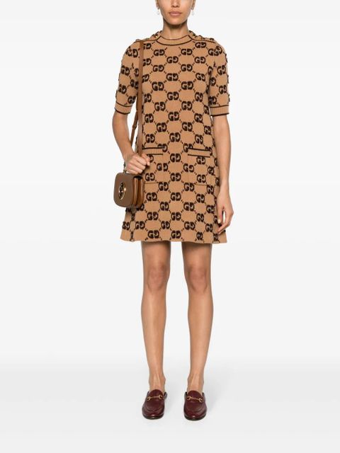 Gucci GG jacquard wool dress - Brown - zdjęcie produktu nr 2