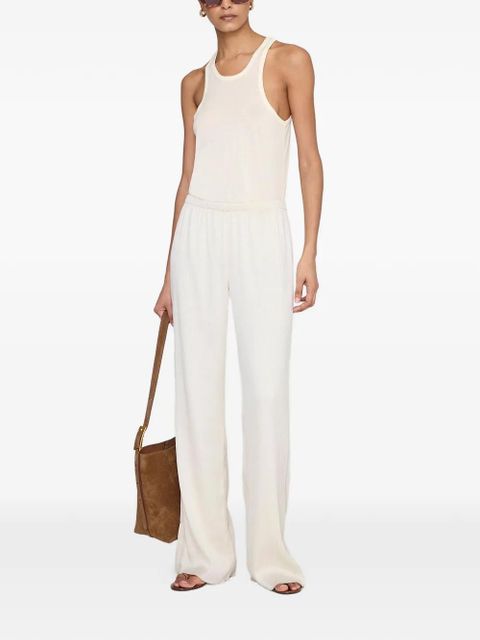 ANINE BING Aden plissé-effect palazzo pants - Neutrals - zdjęcie produktu nr 2