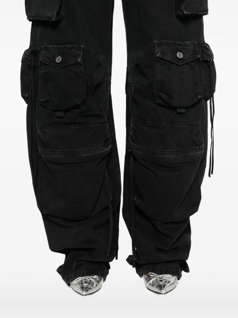 The Attico ruffled jeans - Black