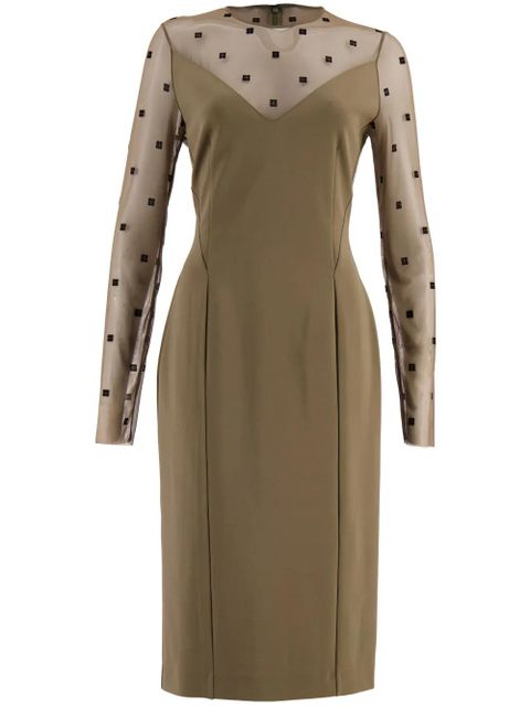 Givenchy logo-jacquard midi dress - Green - zdjęcie produktu nr 1