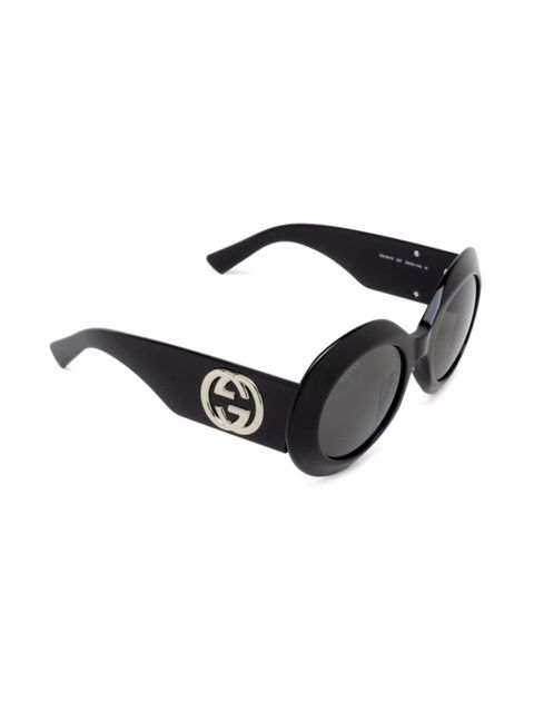 Gucci Eyewear Interlocking G oval-frame sunglasses - Black