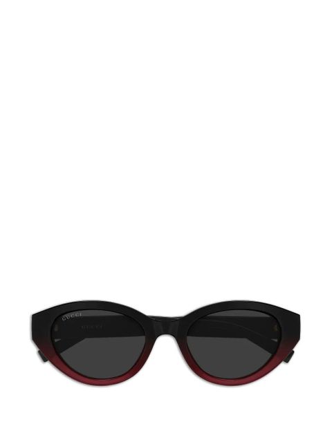 Gucci Eyewear oval-frame sunglasses - Black - zdjęcie produktu nr 1