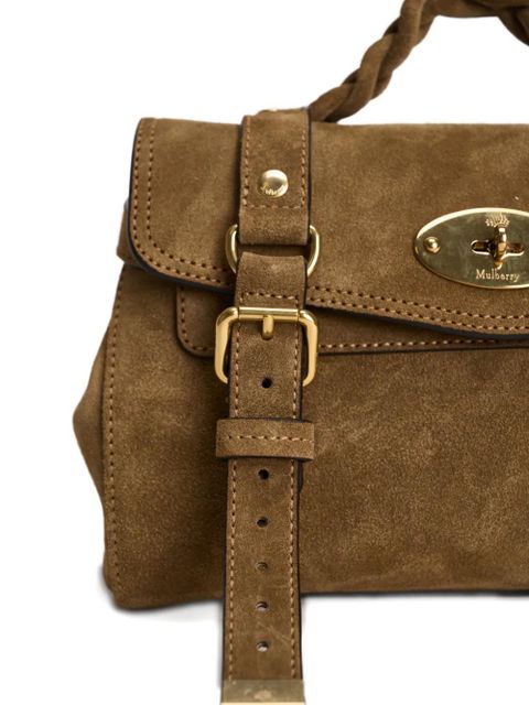 Mulberry braided handle tote bag - Brown