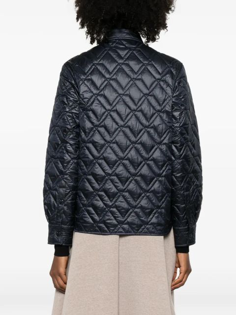 Moncler quilted pocket overshirt - Blue
