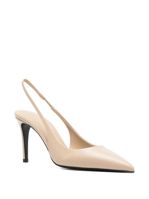 Prada slingback-strap pointed pumps - Neutrals