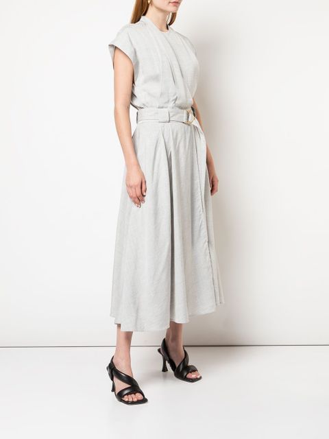 Proenza Schouler buckled wrap long dress - Grey