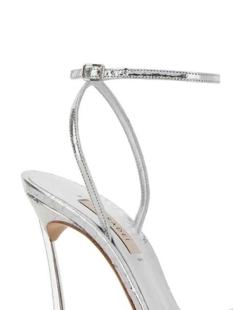 Casadei 110mm leather heeled sandals - Silver - zdjęcie produktu nr 2