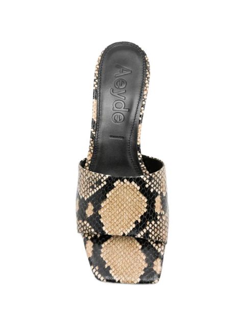 Aeyde Jessie snakeskin-print sandals - Neutrals