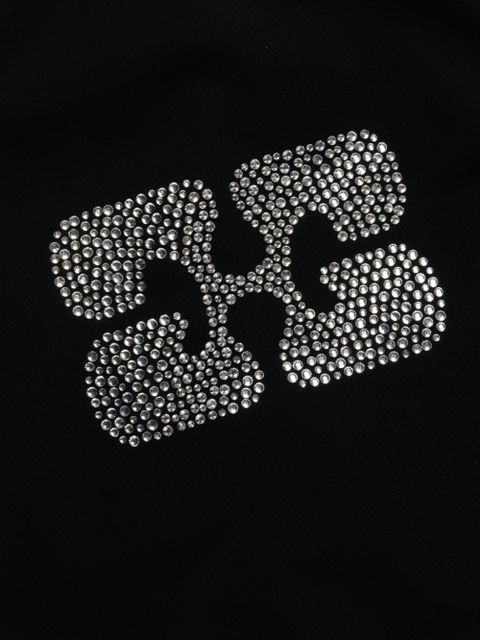 GANNI Diamanté embellished swimsuit - Black