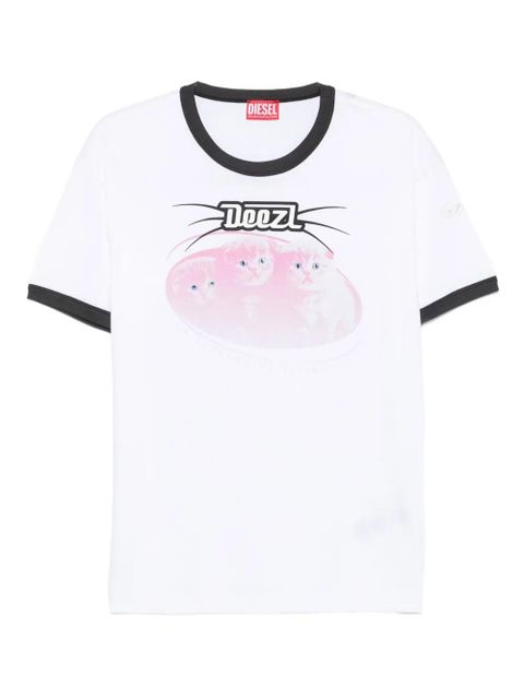 Diesel cat-graphic cotton T-shirt - White - zdjęcie produktu nr 1