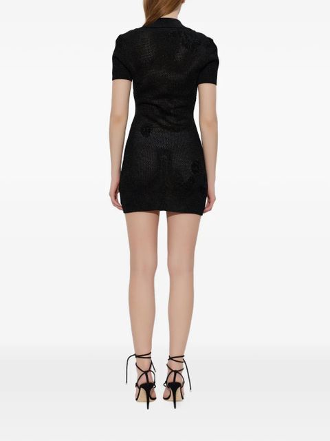 AMIRI V-neck knitted mini dress - Black
