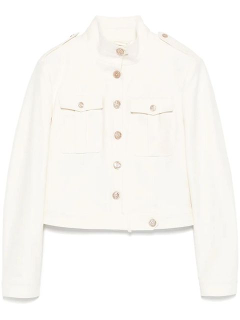 TOM FORD stand-up collar cropped jacket - Neutrals - zdjęcie produktu nr 1