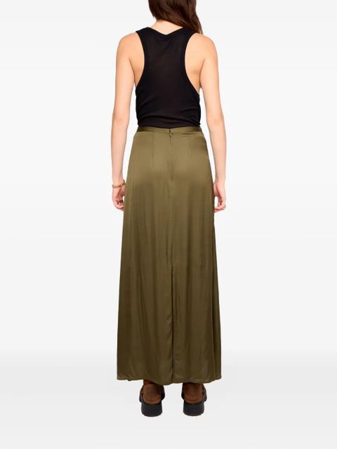 Zadig&Voltaire Jimeno satin maxi skirt - Green