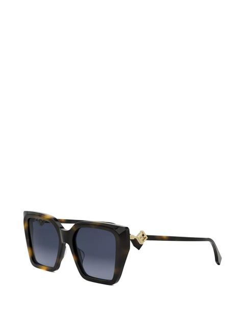 FENDI FF Diamonds square-frame sunglasses - Brown - zdjęcie produktu nr 2