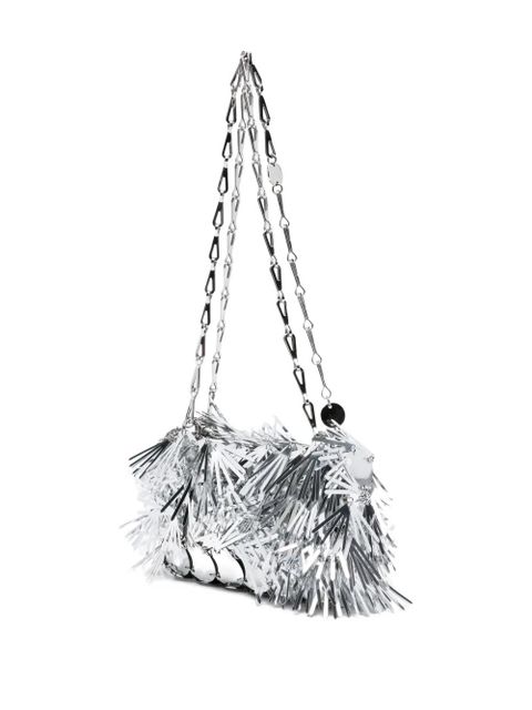 Rabanne sequin-embellished chain shoulder bag - Silver