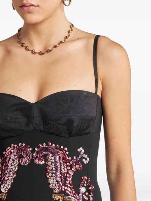 ETRO embroidered silk dress - Black - zdjęcie produktu nr 2