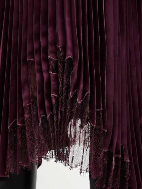 BOSS spódnica kolor bordowy midi rozkloszowana 50546594 - zdjęcie produktu nr 2