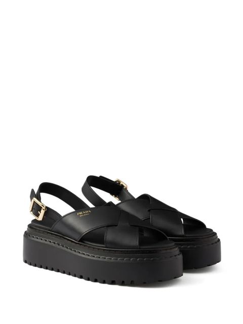 Prada leather sandals - Black
