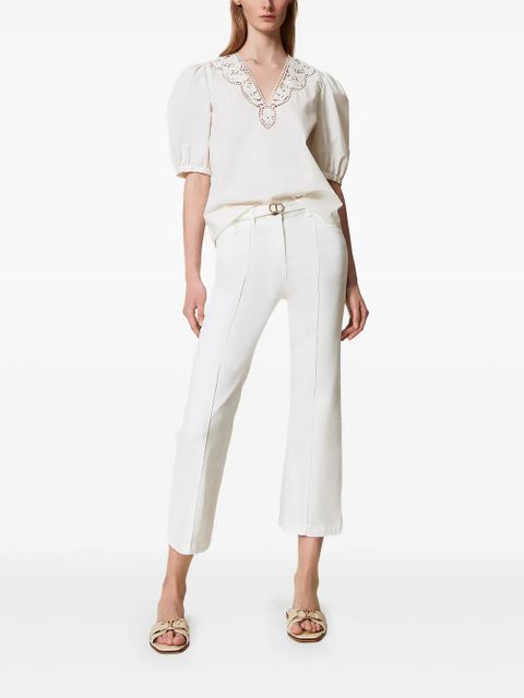 TWINSET belted trousers - White - zdjęcie produktu nr 2