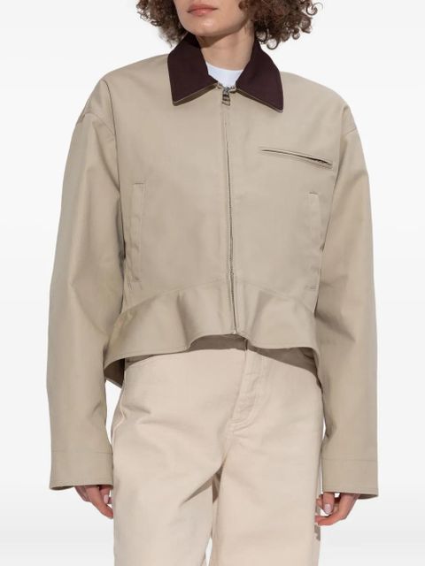 JW Anderson cropped zip-front jacket - Neutrals