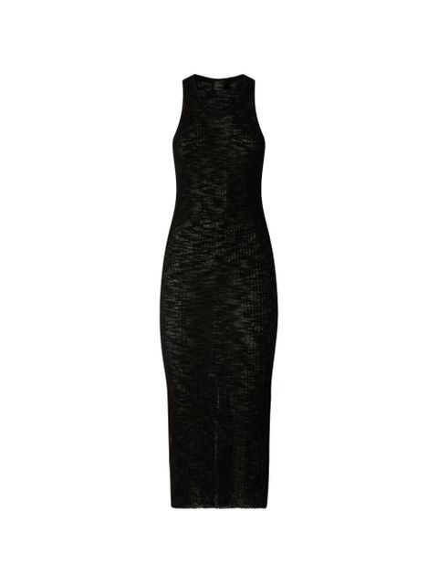PINKO sleeveless ribbed midi dress - Black - zdjęcie produktu nr 1