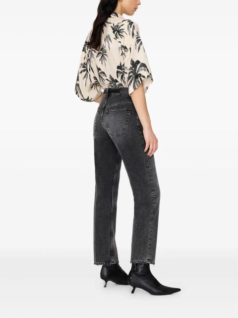 ANINE BING Tristan palm-print shirt - Neutrals