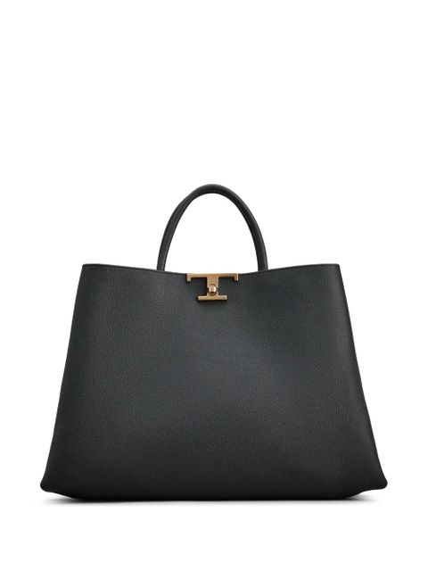 Tod's medium T Timeless leather tote bag - Black - zdjęcie produktu nr 1