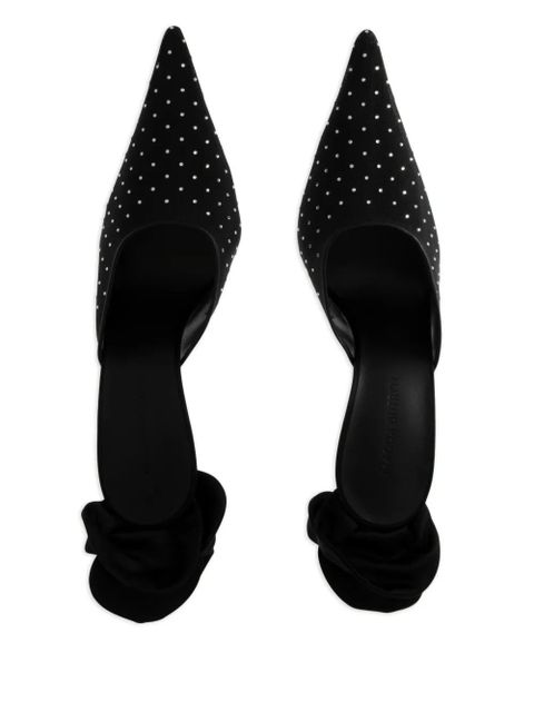 Magda Butrym 110mm flower-detail pointed mules - Black