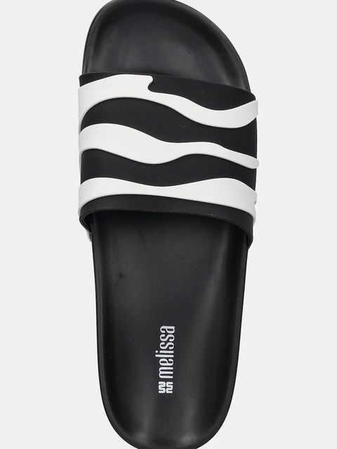 Melissa klapki MELISSA ANIMAL PRINT SLIDE AD damskie kolor czarny M 36097.BG889