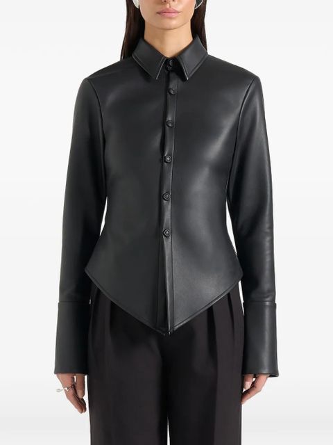 Manière De Voir Sonia angular-hemline shirt - Black - zdjęcie produktu nr 2