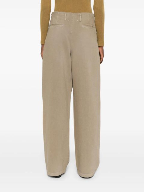 Golden Goose pleated wide-leg trousers - Green