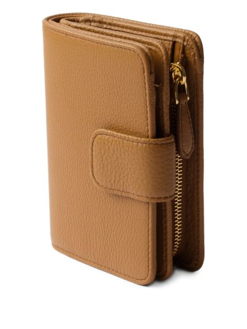Prada small textured wallet - Brown