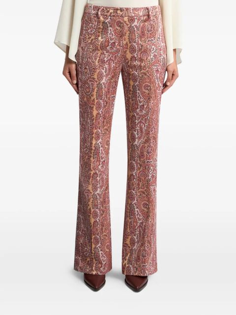 ETRO flared jacquard paisley-foliage trousers - zdjęcie produktu nr 2