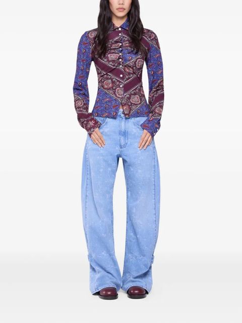 Rabanne paisley-print shirt - Blue